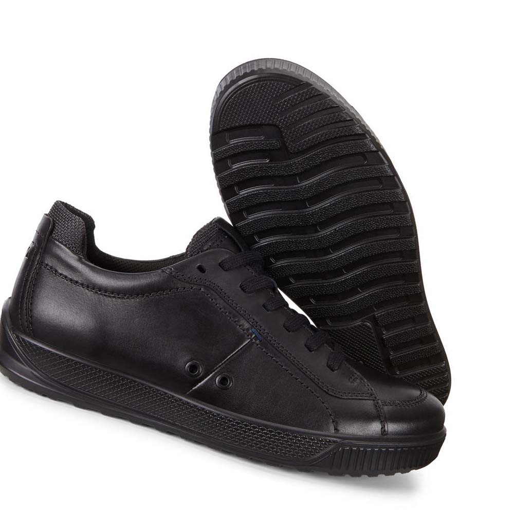 Men's Ecco Byway Sneakers Black / Black | Canada 610QMA